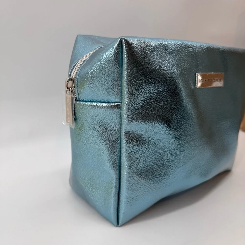 New MoroccanOil Blue Cosmetic Bag 9” x 7”